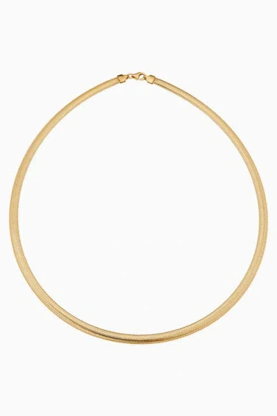 Oradina 14k Yellow Gold Mesh Glamour Choker