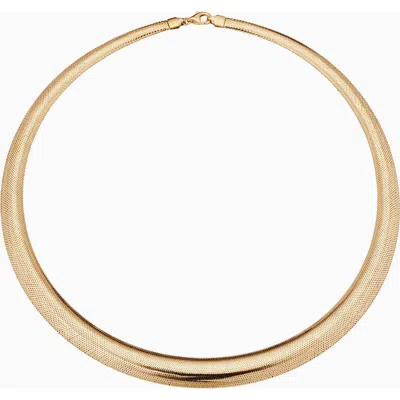 Oradina 14k Yellow Gold Mesh Glamour Graduated Necklace