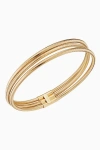 Oradina 14k Yellow Gold Mesh Glamour Stack Bracelet In Yellow Gold
