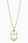 Oradina 14k Yellow Gold My Anchor Pendant Necklace In Yellow Gold