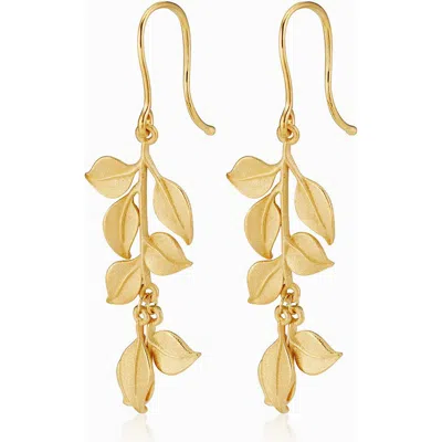 Oradina 14k Yellow Gold New Beginnings Drop Earrings