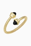 ORADINA ORADINA 14K YELLOW GOLD ONYX FINGER CANDY RING