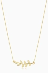 Oradina 14k Yellow Gold Peace And Love Necklace In Yellow Gold