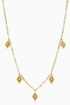 Oradina Women's 14k Yellow Gold Roma Diamond Station Charm Necklace In Yellow Gold