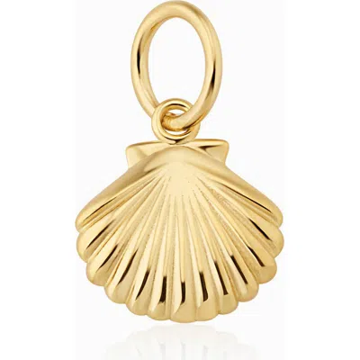 Oradina 14k Yellow Gold Seashell Pendant Charm