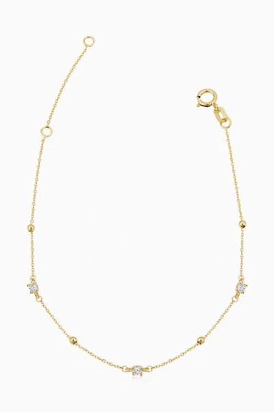 Oradina 14k Yellow Gold Seeing Sparks Bracelet