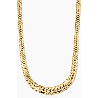 Oradina 14k Yellow Gold Sovereign Strand Graduated Necklace