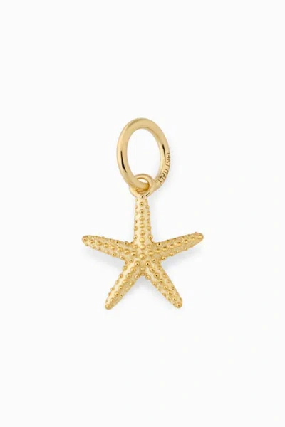 Oradina 14k Yellow Gold Starfish Pendant Charm
