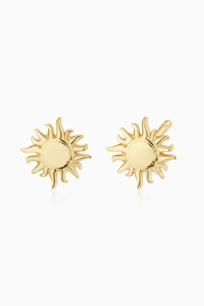 Oradina 14k Yellow Gold Sunny Day Studs