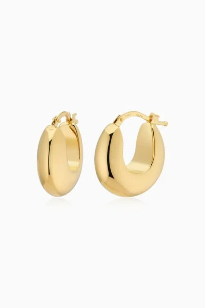 Oradina 14k Yellow Gold The Archie Bold Hoops