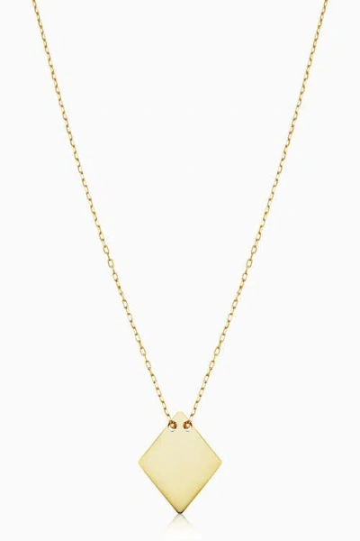 Oradina 14k Yellow Gold Turin Pendant Choker