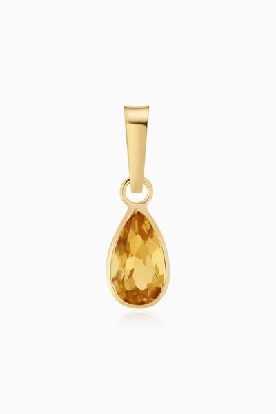 Oradina 14k Yellow Gold Vivid Pear Pendant Charm