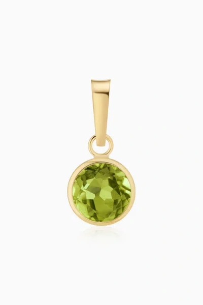 Oradina 14k Yellow Gold Vivid Round Pendant Charm