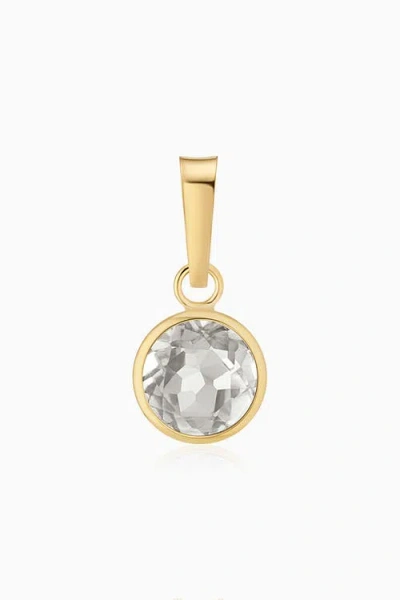 Oradina 14k Yellow Gold Vivid Round Pendant Charm
