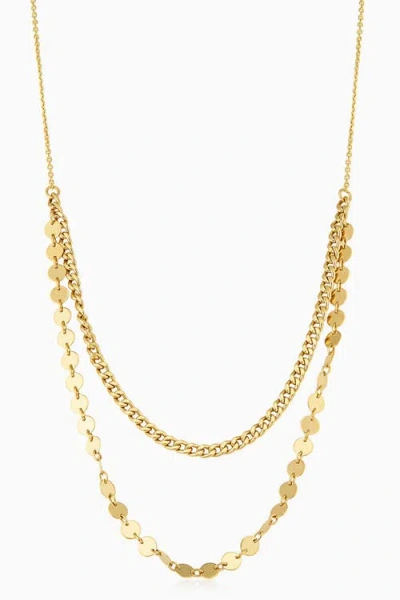 Oradina 14k Yellow Gold Wanderlust Layered Necklace