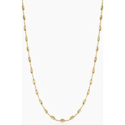 Oradina 14k Yellow Gold Wanderlust Station Necklace