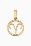 Oradina 14k Yellow Gold Zodiac Pendant Charm