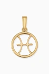 Oradina 14k Yellow Gold Zodiac Pendant Charm