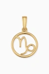 Oradina 14k Yellow Gold Zodiac Pendant Charm