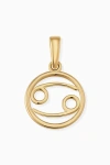 Oradina 14k Yellow Gold Zodiac Pendant Charm