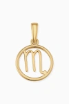 Oradina 14k Yellow Gold Zodiac Pendant Charm