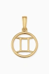 Oradina 14k Yellow Gold Zodiac Pendant Charm