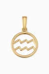 Oradina 14k Yellow Gold Zodiac Pendant Charm