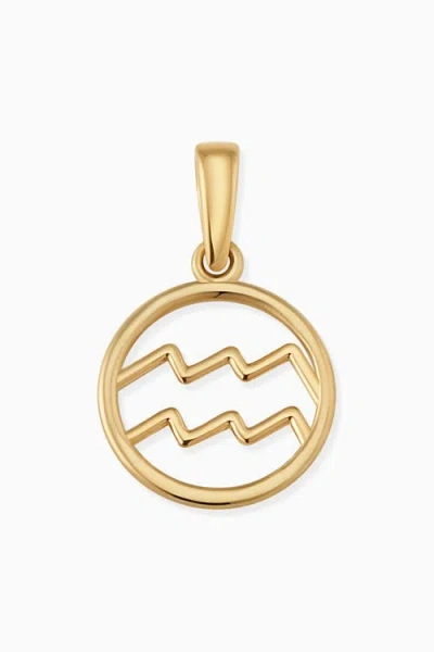 Oradina 14k Yellow Gold Zodiac Pendant Charm