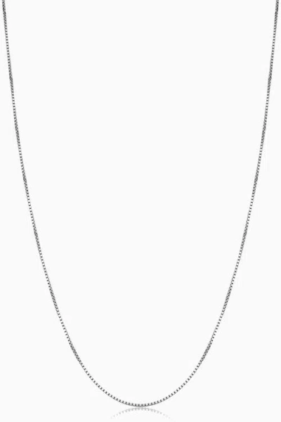 Oradina 18k Gold Bodega Box Chain In White Gold