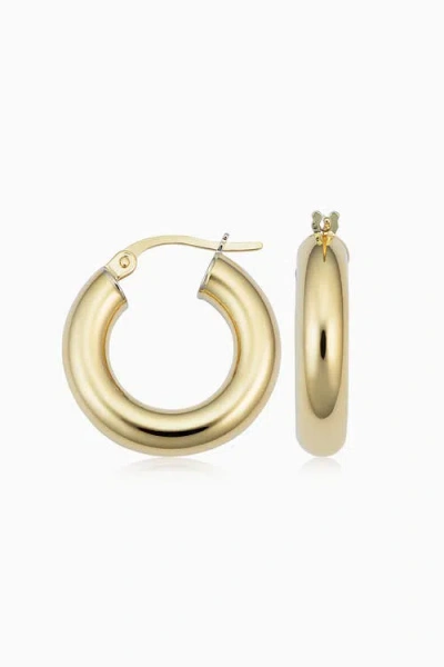 Oradina 18k Gold Everything Bold Midi Hoops In Yellow Gold