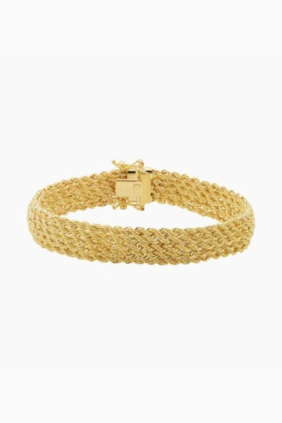 Oradina 18k Yellow Gold Roman Rope Quartet Bracelet