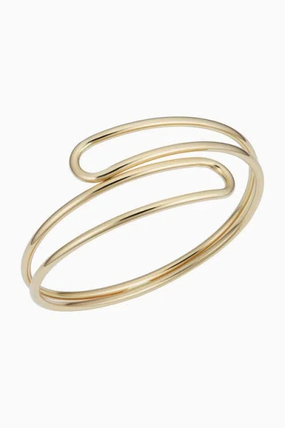 Oradina Women's 14k Yellow Gold Avant-garde Wrap Cuff