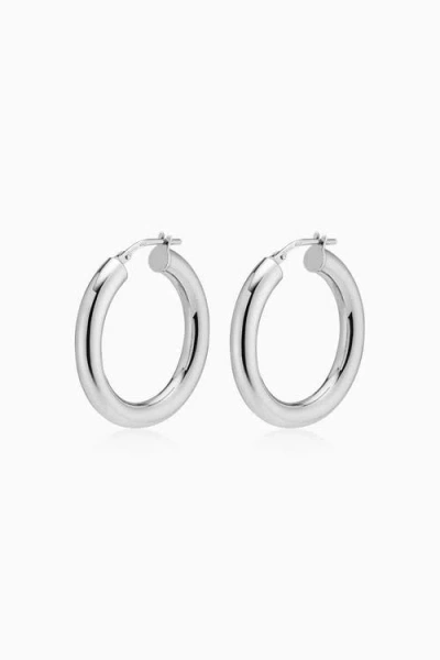 Oradina Everyday Bold Hoops In Silver