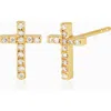Oradina Faith Diamond Studs In Yellow Gold