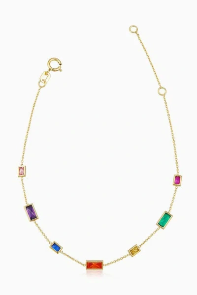 Oradina Fresco Station Bracelet In Yellow Gold