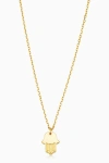 ORADINA ORADINA 14K YELLOW GOLD HAMSA PENDANT NECKLACE