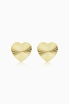 Oradina Heartthrob Studs In Yellow Gold