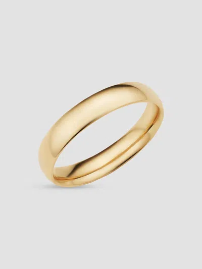 Oradina Men's 14k Yellow Gold Forever Band Bold Ring In Gray