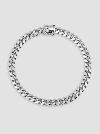 Oradina Men's Cuban Statement Bracelet In Sterling Silver In Metallic