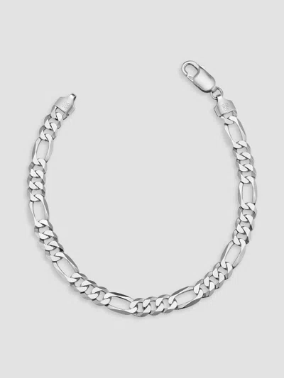 Oradina Men's Founders Figaro Bracelet In Sterling Silver