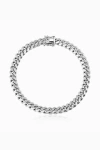 Oradina Mens In Command Cuban Statement Bracelet In Silver