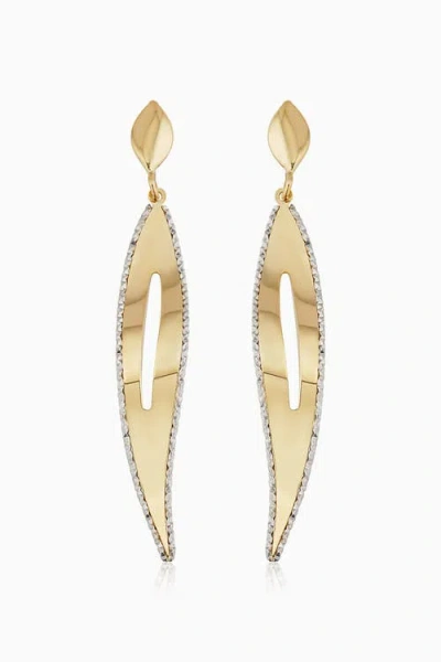 Oradina Milan Drop Earrings In Yellow Gold