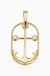 Oradina Women's 14k Yellow Gold My Anchor Charm In Yellow Gold
