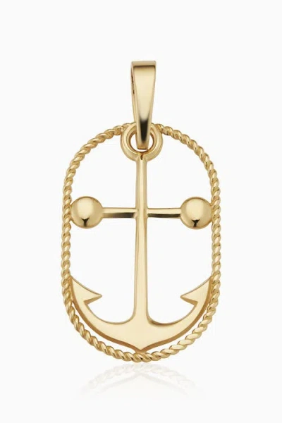 Oradina Women's 14k Yellow Gold My Anchor Charm