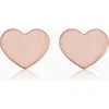 Oradina Petite Heart Studs In Rose Gold