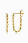 Oradina Women's 14k Yellow Gold Roman Rope Drop Earrings In Yellow Gold