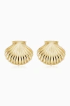 Oradina Seashell Studs In Yellow Gold