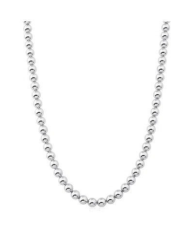 Oradina Sterling Silver Baller Bead Necklace In Metallic