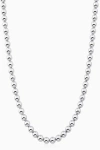 Oradina Sterling Silver Baller Bead Necklace In Brown