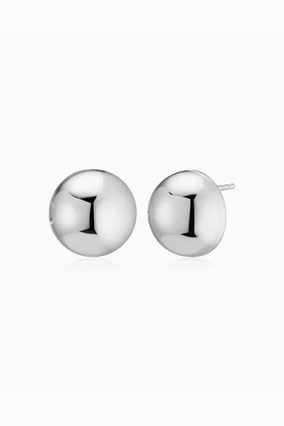 Oradina Sterling Silver Belle Of The Ball Button Studs